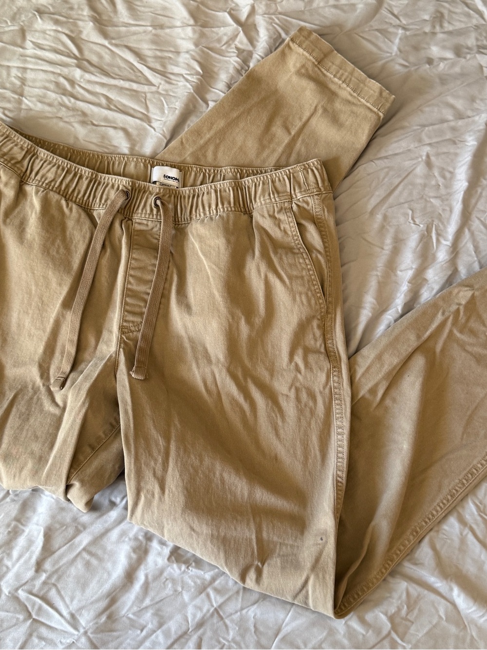 Sonoma Men's Drawstring Chinos in Khaki Tan